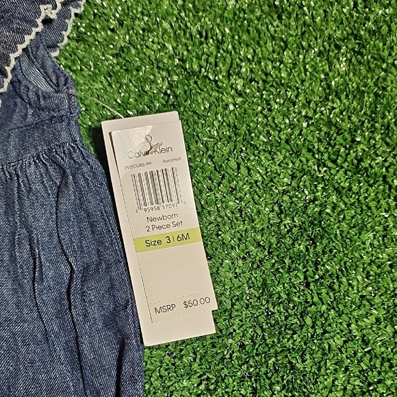 Calvin Klein Blue Baby Dress with Ruffles - Picture 2 of 5